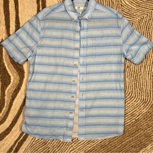 Southern Tide striped casual shirt 🐟 excellent condition 🐟 linen blend 🐟 SM